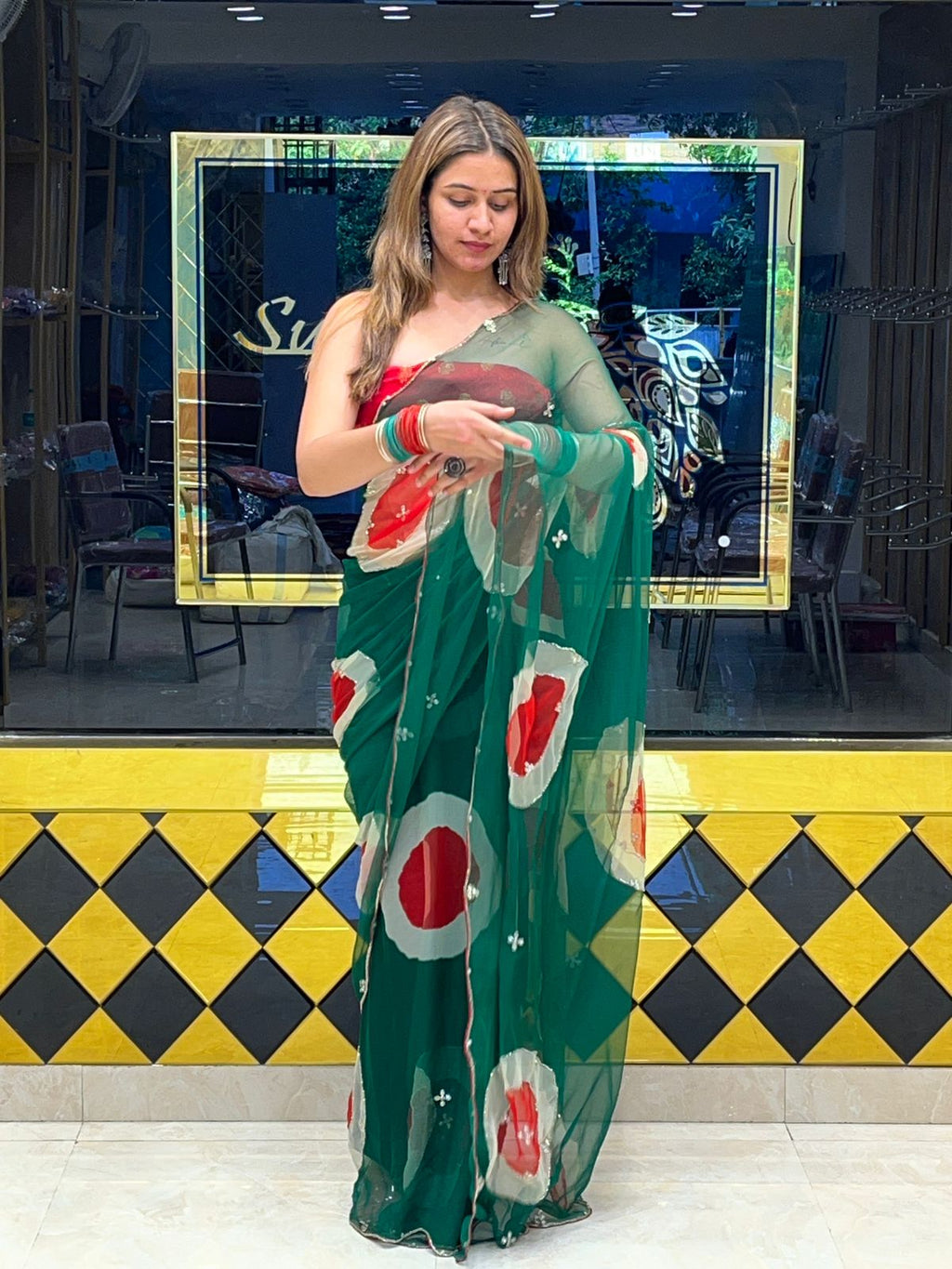 Vibrant Green Saree (S1)