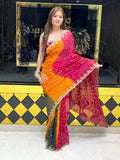 MultiColor Designer Chundari Saree (263)
