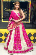 Pink Gajji Silk Gharchola Lehenga Set (275)