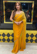 Yellow Ombre Katdana Designer Saree (S9)