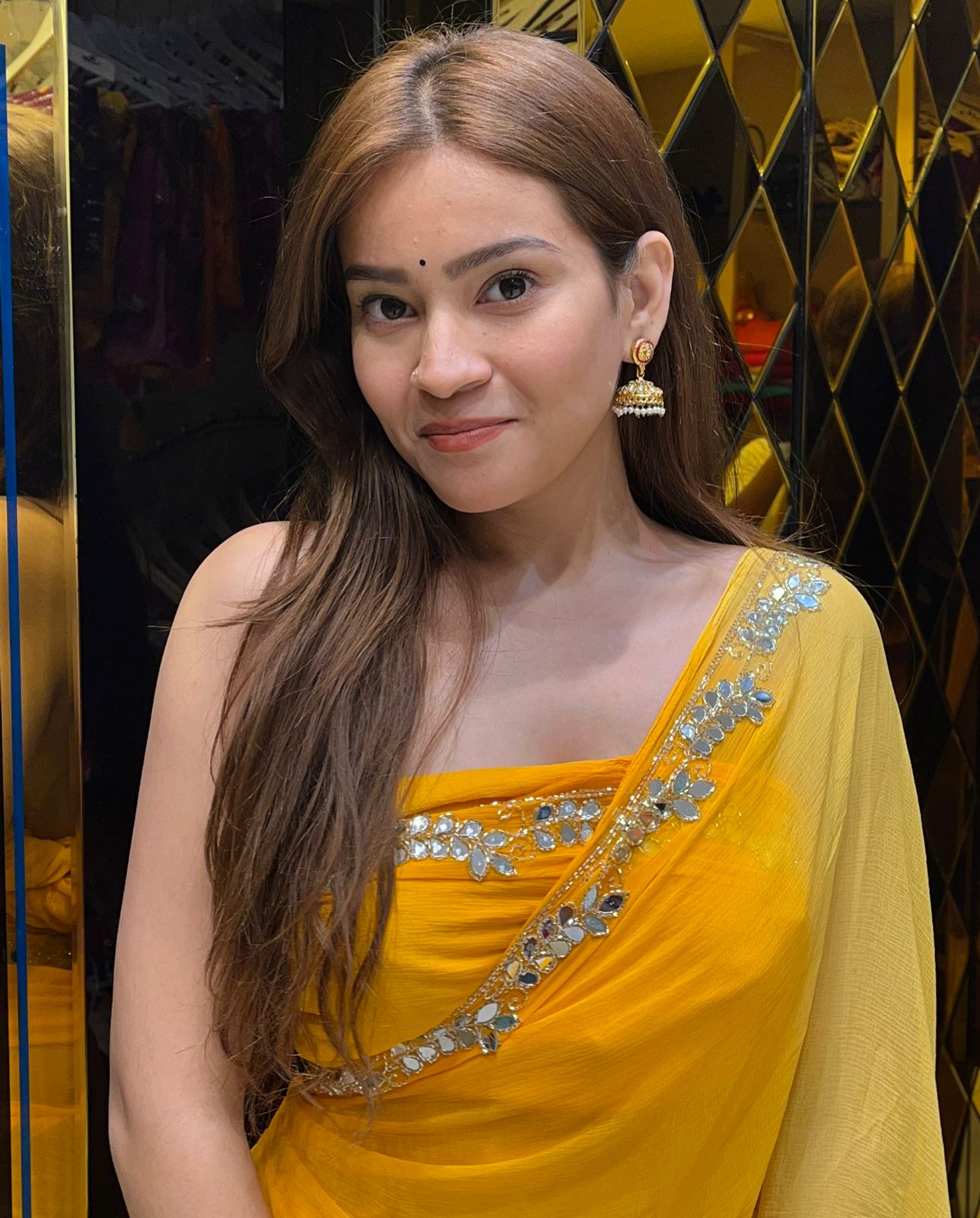 Yellow Ombre Katdana Designer Saree (S9)