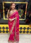 Pure Georgette Handcrafted Chundri  Saree (292)