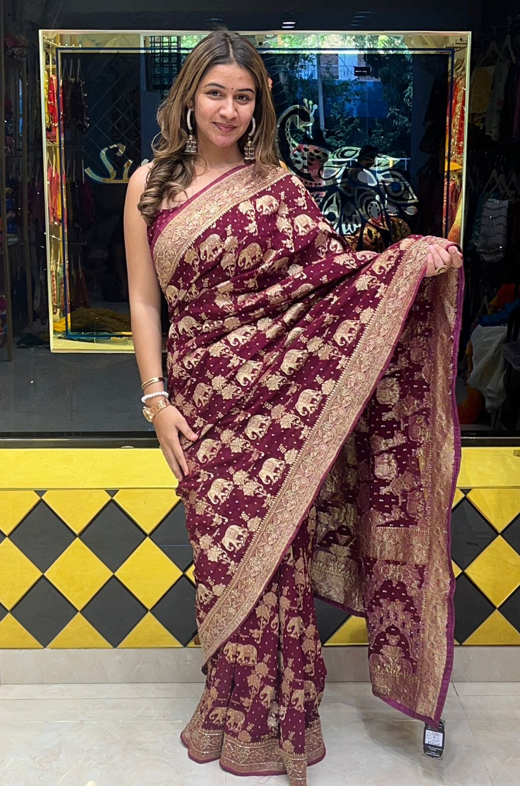 Designer Khaddi Georgette Saree (296)