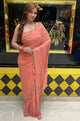Peach Multiple Handwork Designer Saree (306)