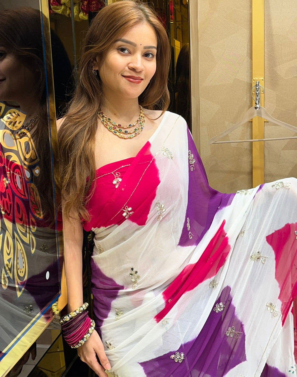 Vibrant Jaipuri Handcrafted Saree (S14)