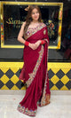 Traditional Red Pure Gaji Silk Designer Saree (319)