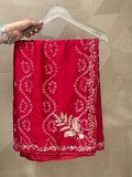 Pure Crepe Bandhani Saree (S25)
