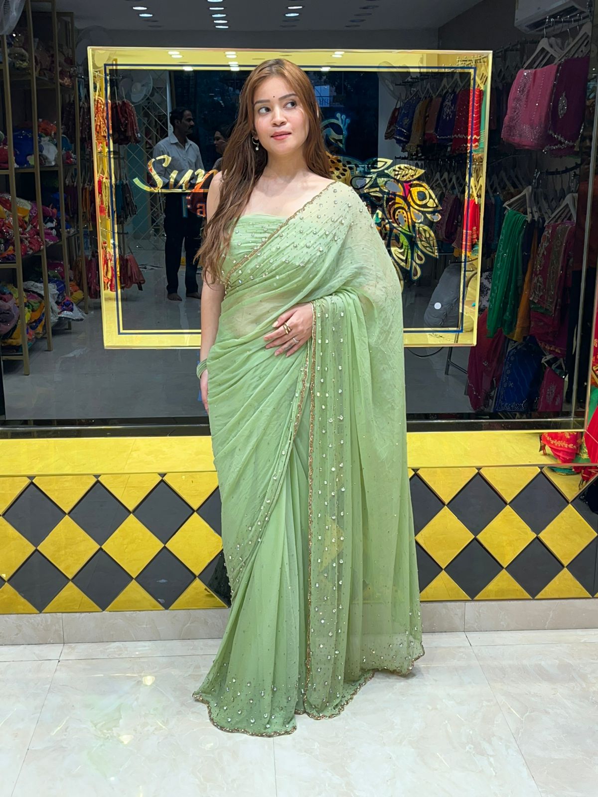 Celebrity Style Designer  Saree (328)