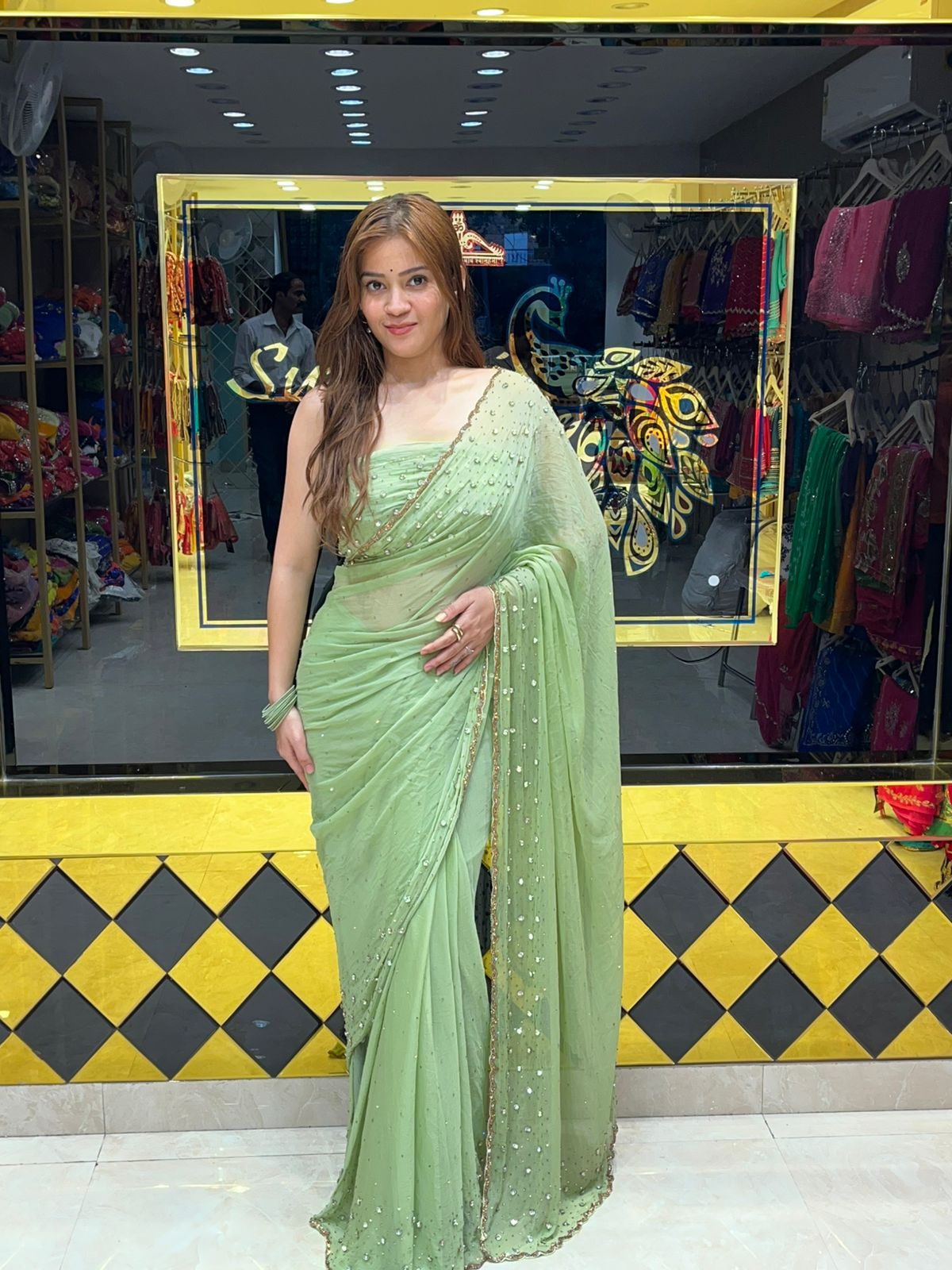 Celebrity Style Designer  Saree (328)