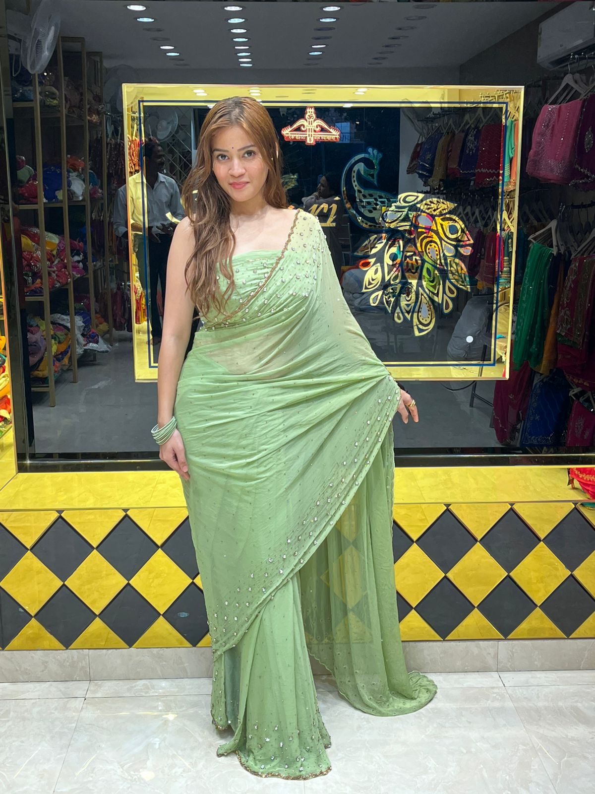 Celebrity Style Designer  Saree (328)