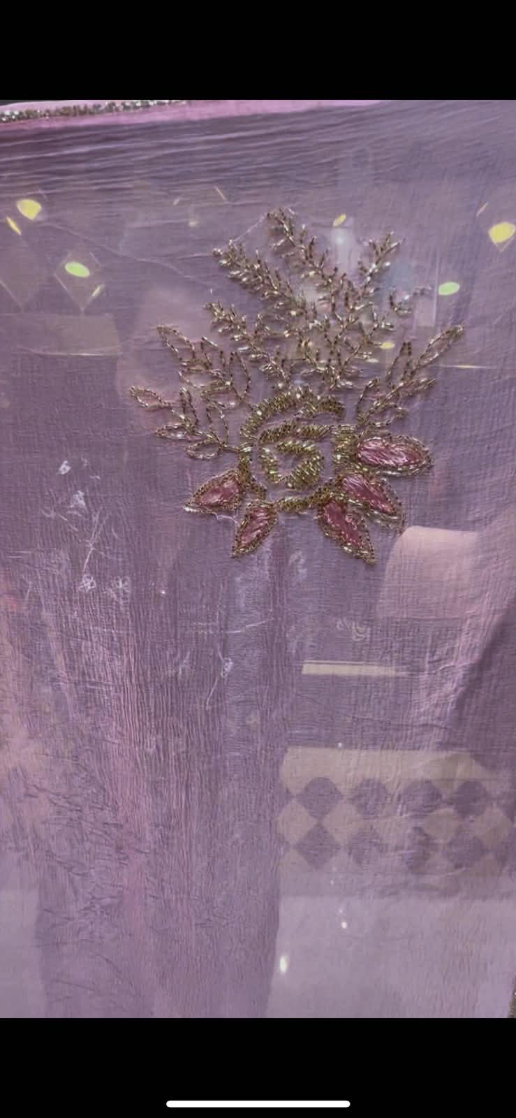 Flower Designer Handcrafted Saree (S27)