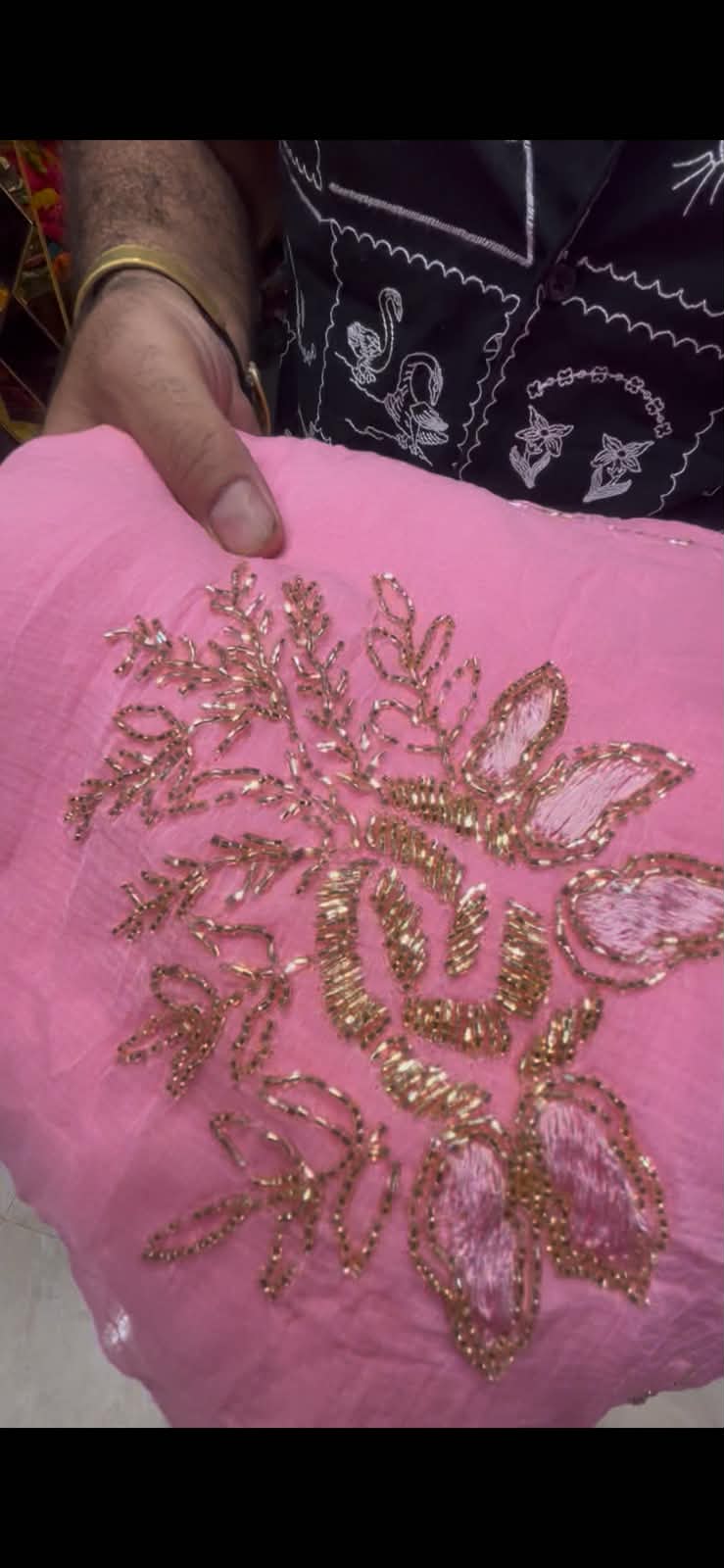 Flower Designer Handcrafted Saree (S27)