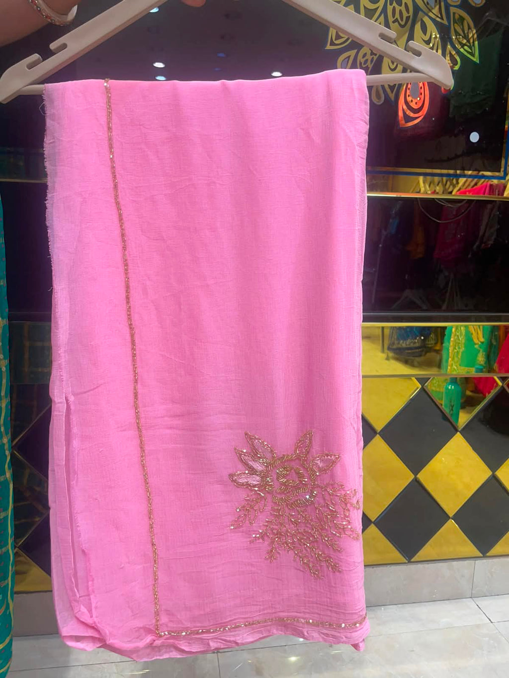 Flower Designer Handcrafted Saree (S27)