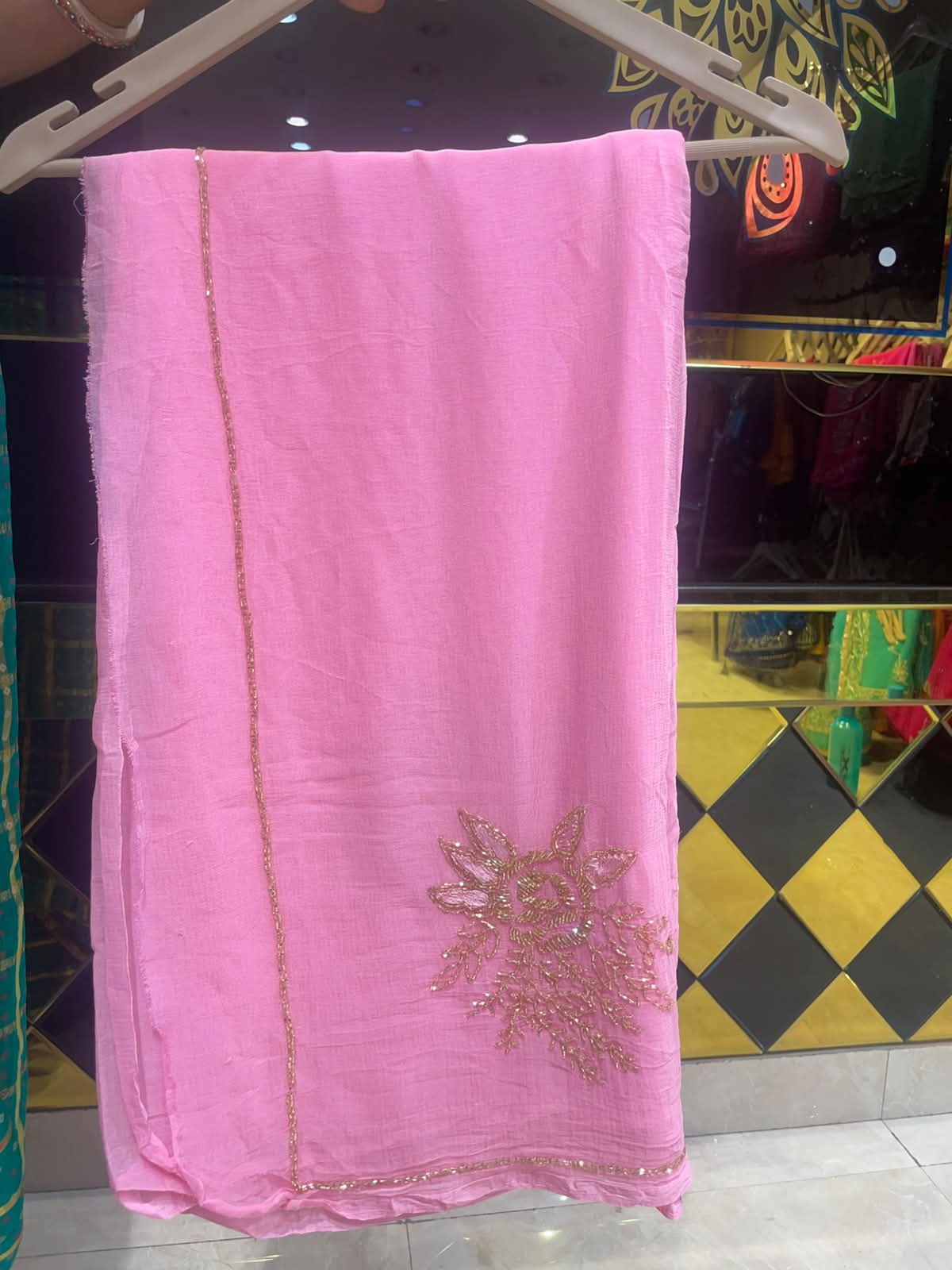 Flower Designer Handcrafted Saree (S27)