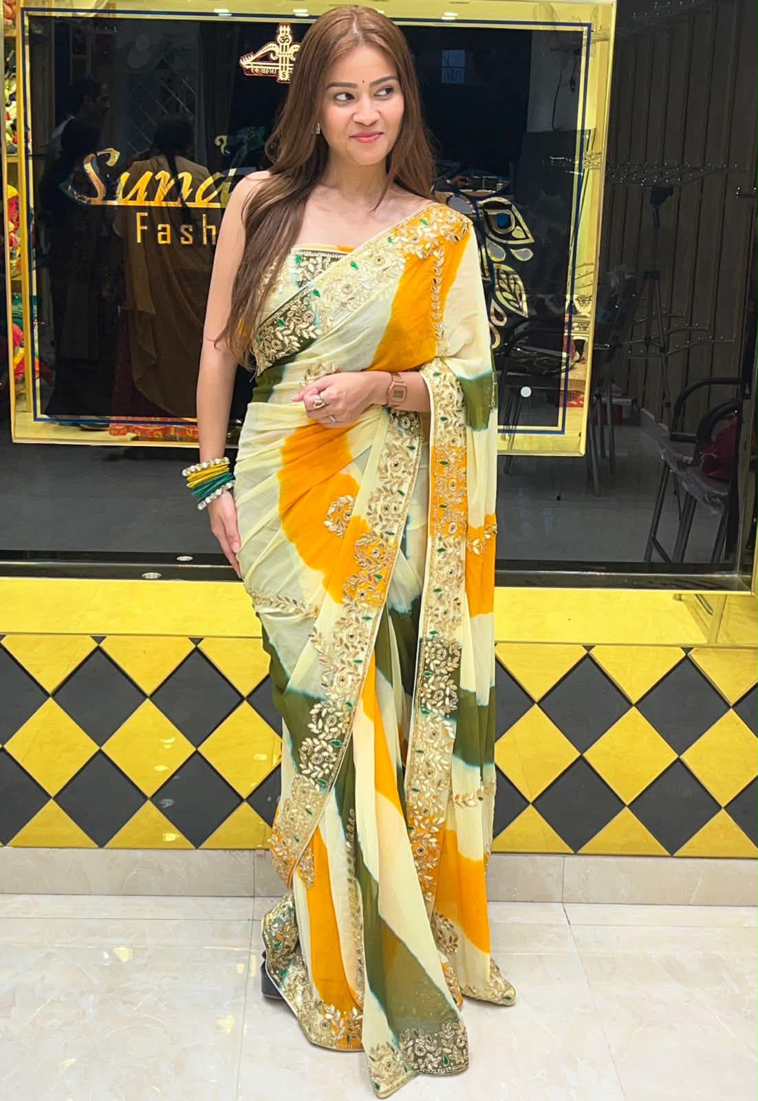 Lehriya Gotapati Handcrafted Saree (264)