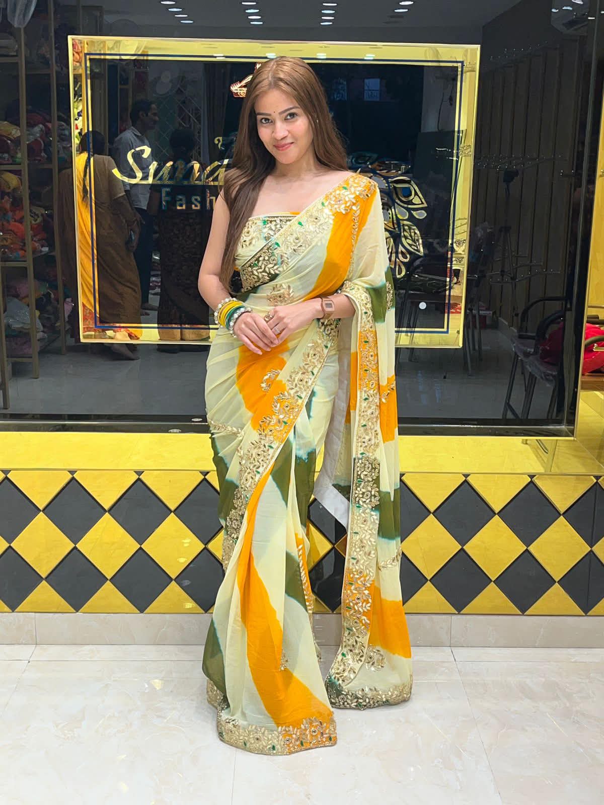 Lehriya Gotapati Handcrafted Saree (264)