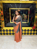 Dual Shade Celebrity Style Handcrafted Saree (335)