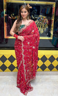 Chundri Stone and Sequence Handcrafted Saree (336)