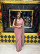 Onion Pink Mirror & Gotapati Handcrafted Saree (339)