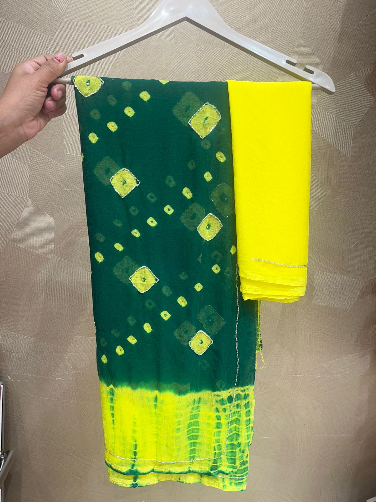 Shibori & Bandhej Designer Saree (S35)