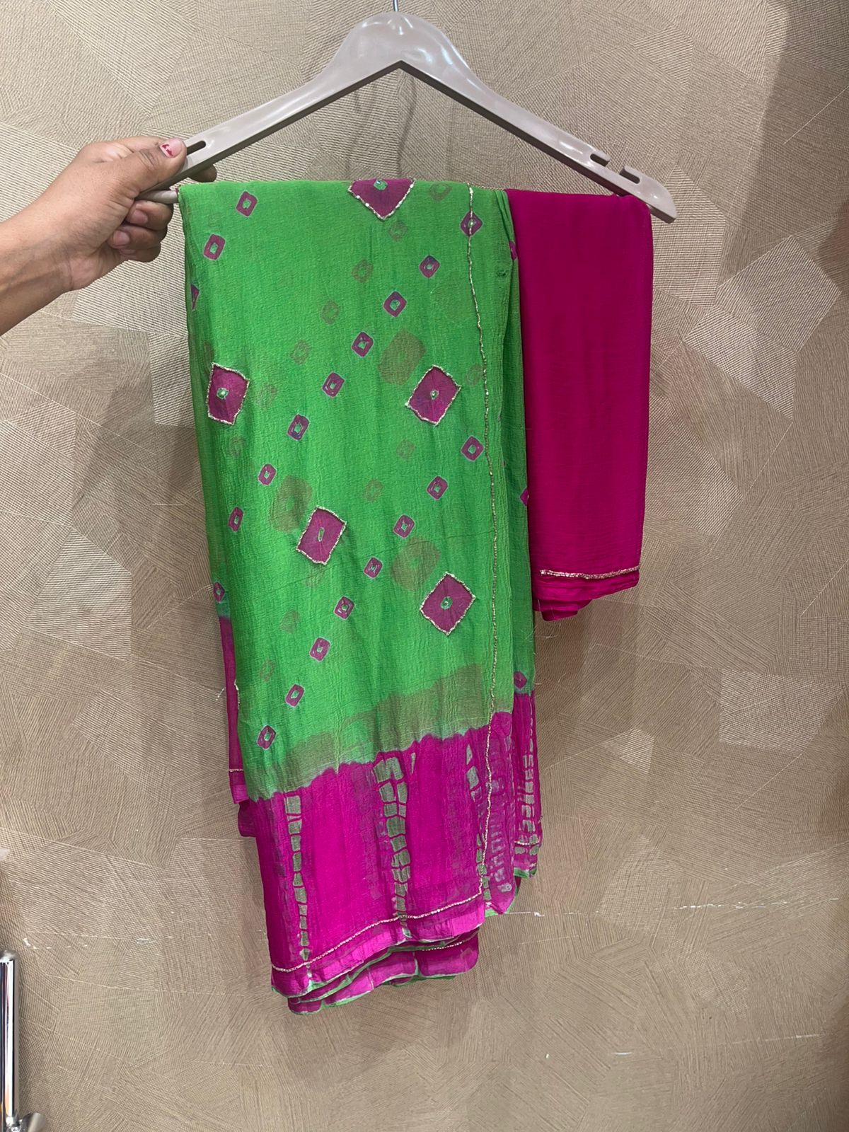 Shibori & Bandhej Designer Saree (S35)
