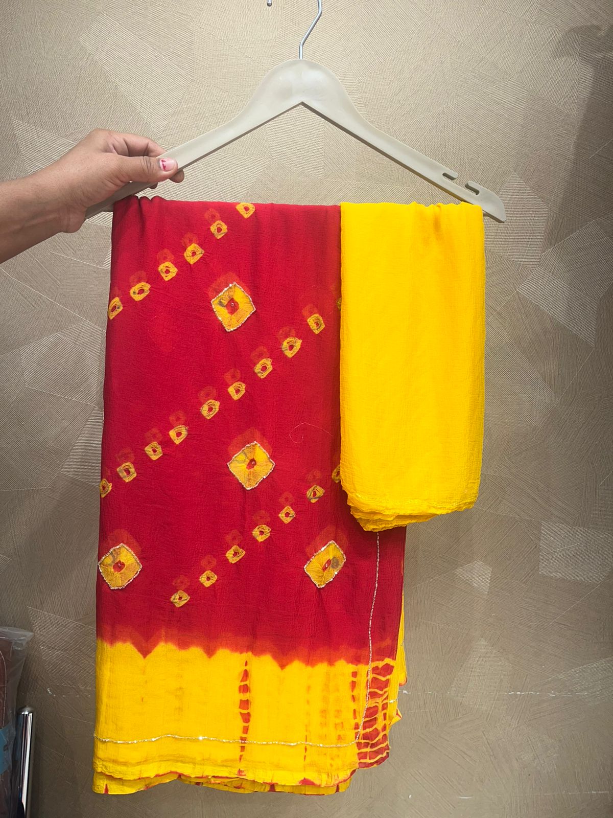 Shibori & Bandhej Designer Saree (S35)