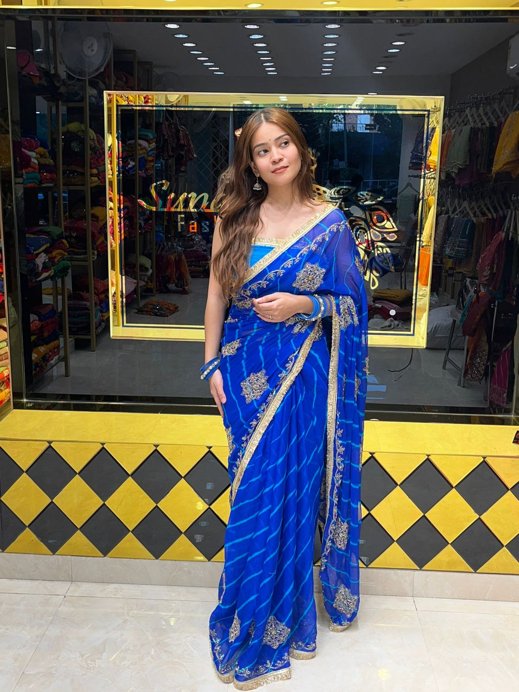 Blue Handcrafted Designer Saree (S42)
