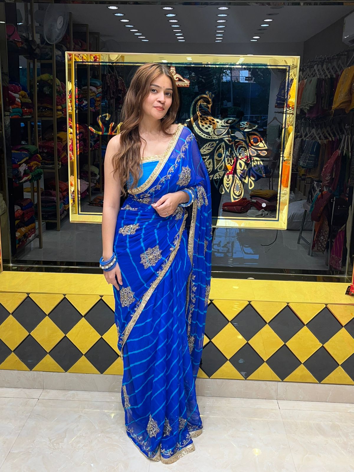 Blue Handcrafted Designer Saree (S42)
