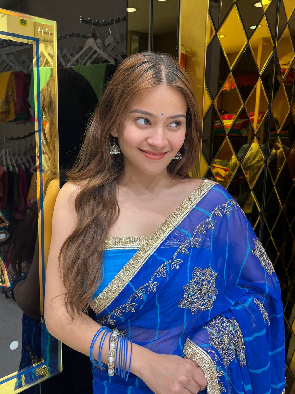 Blue Handcrafted Designer Saree (S42)