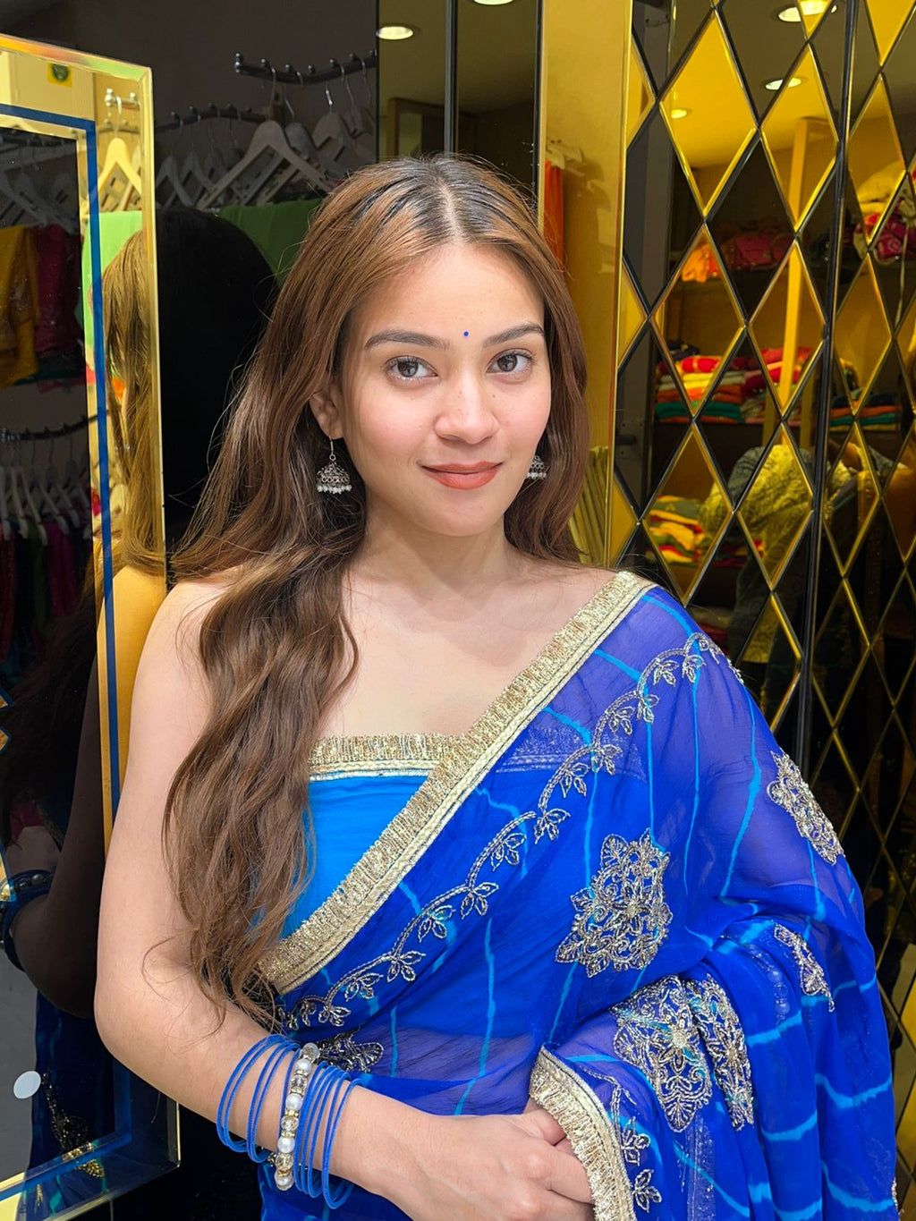 Blue Handcrafted Designer Saree (S42)