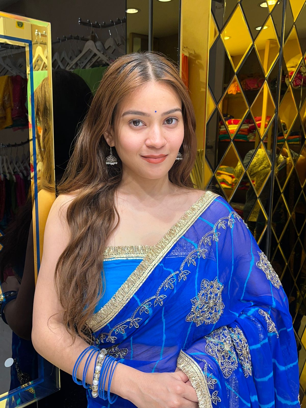 Blue Handcrafted Designer Saree (S42)