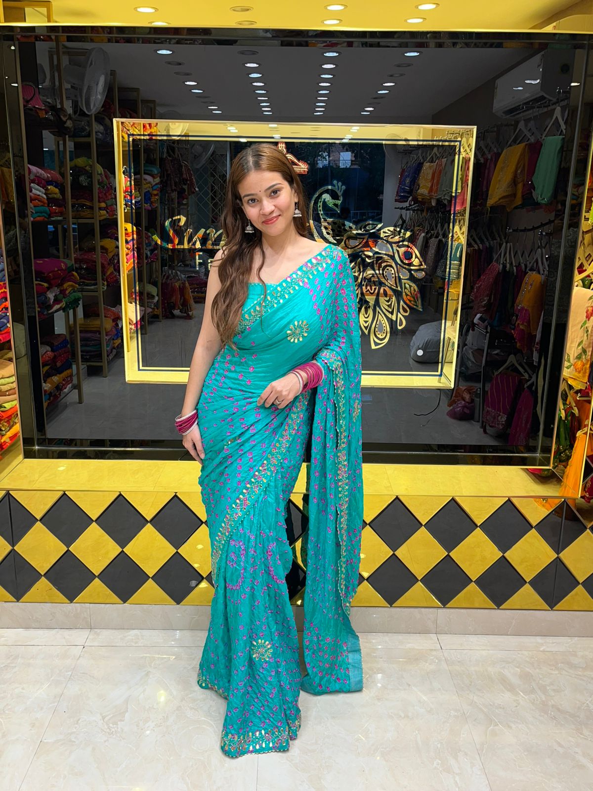 Gotapati Handcrafted Chiffon Silk Saree (S37)