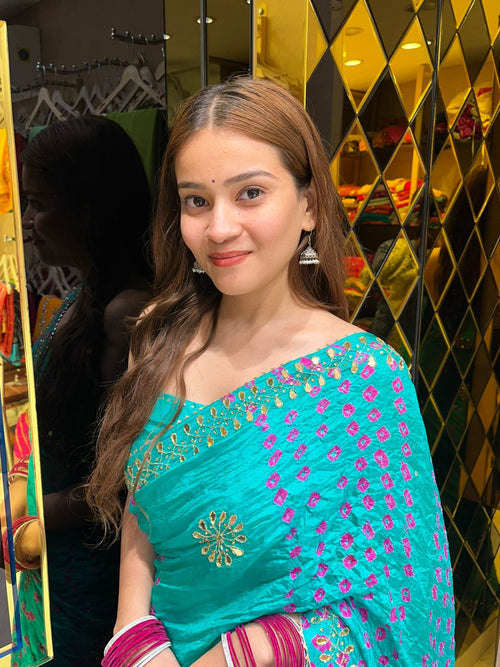 Gotapati Handcrafted Chiffon Silk Saree (S37)