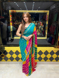 Multicolour Lehriya Katdana Handcrafted Saree (S41)