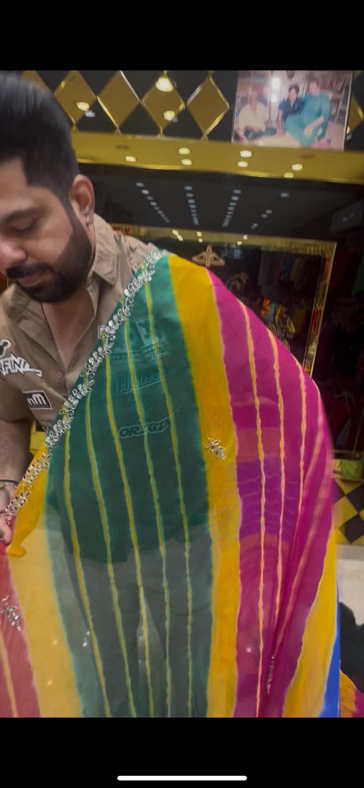 Multilehriya Katdana Handcrafted Saree (S39)
