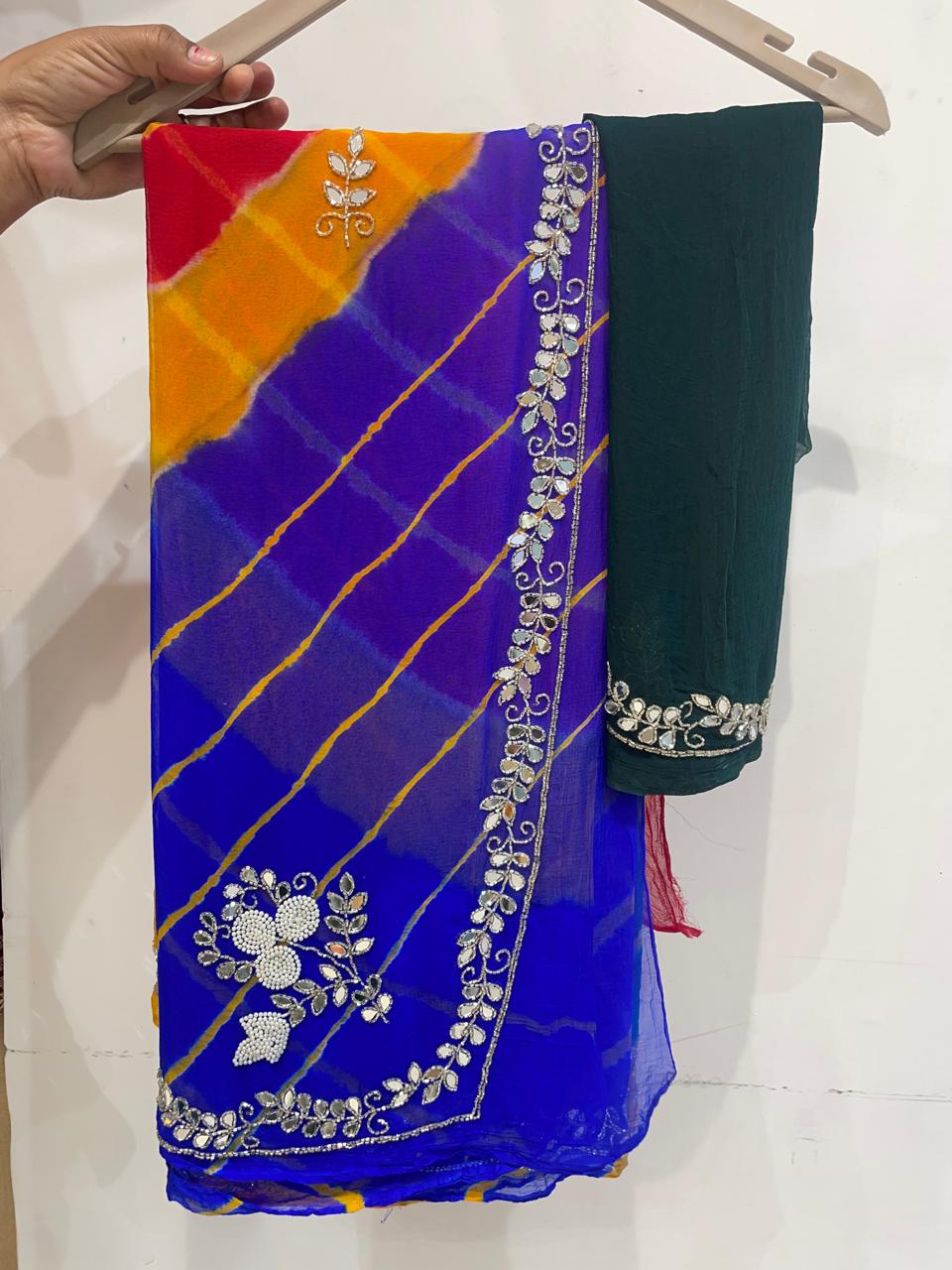 Multilehriya Katdana Handcrafted Saree (S39)