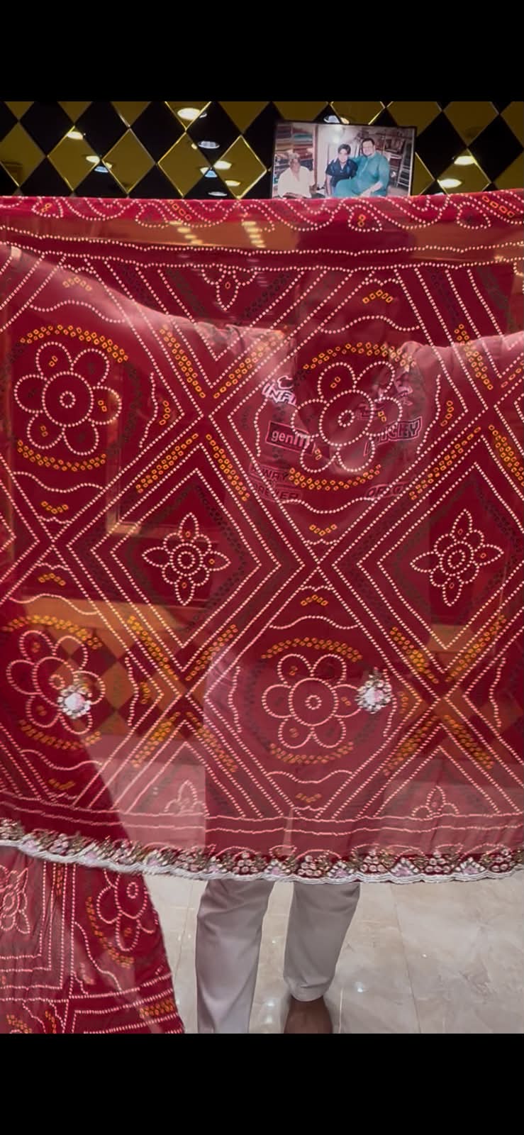 Pearl & Katdana Handcrafted Designer Chundari (345)