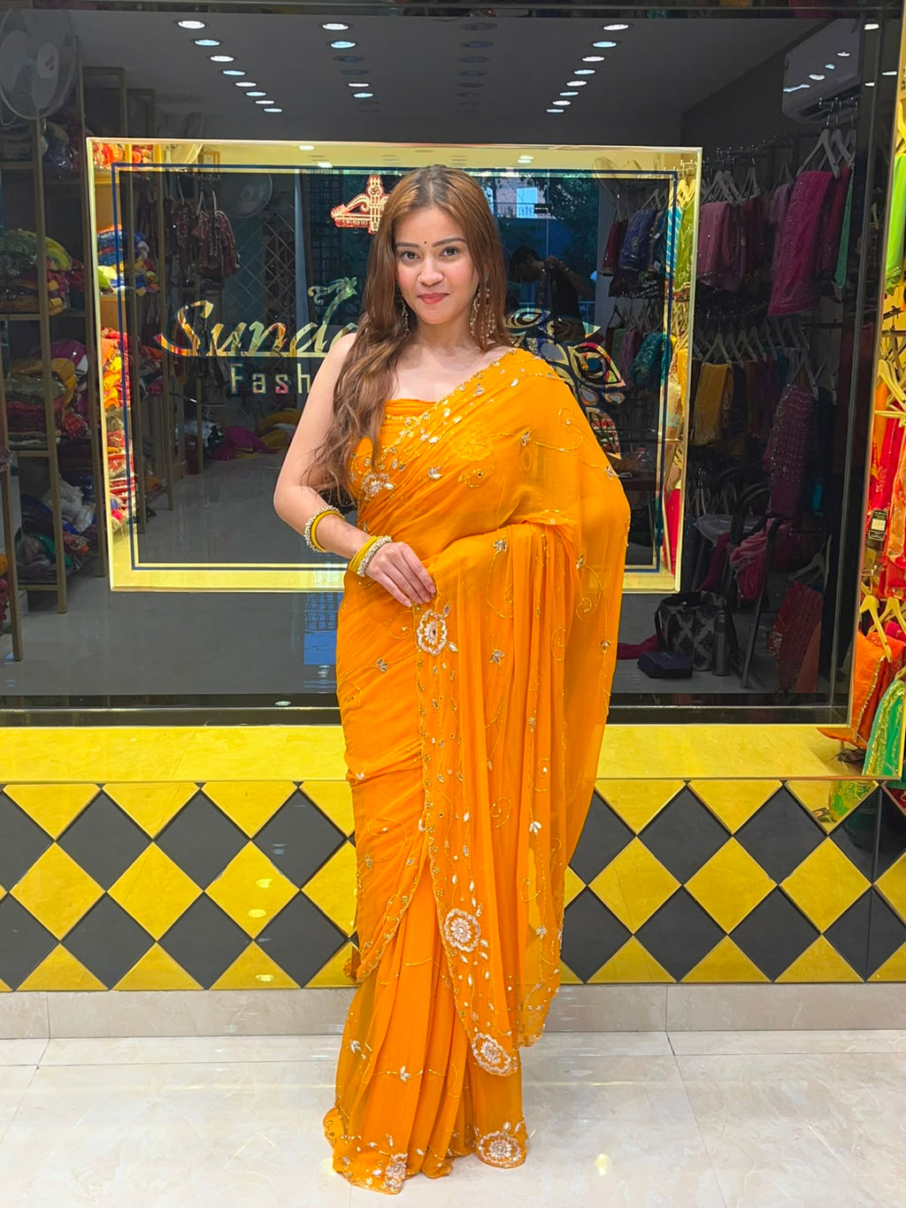 Pearl & Katdana Handcrafted Saree (347)