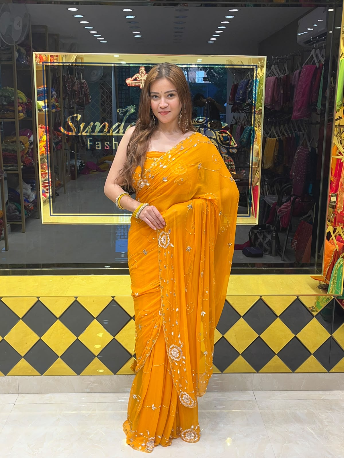 Peral & Katdana Handcrafted Saree (347)