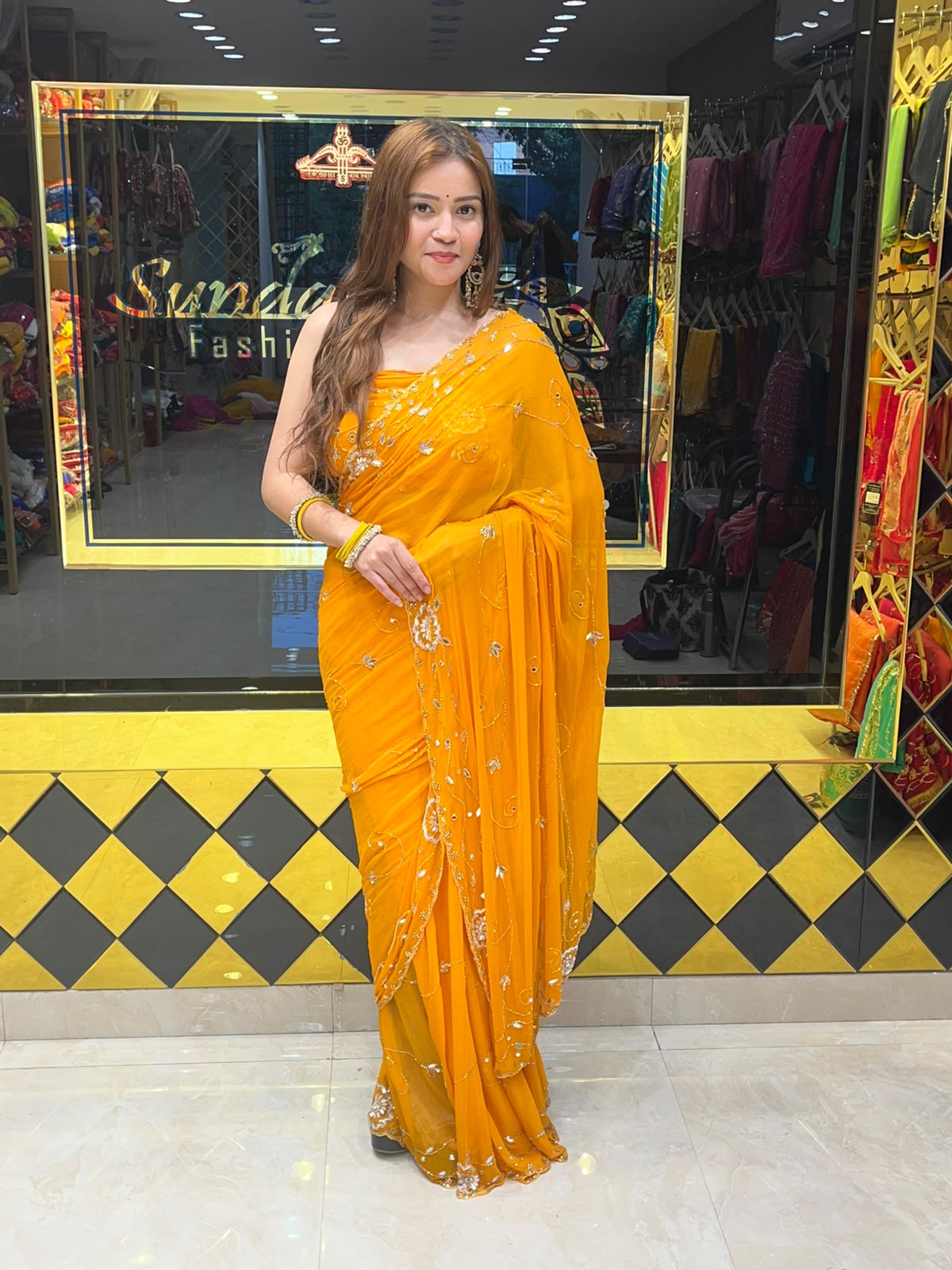 Peral & Katdana Handcrafted Saree (347)