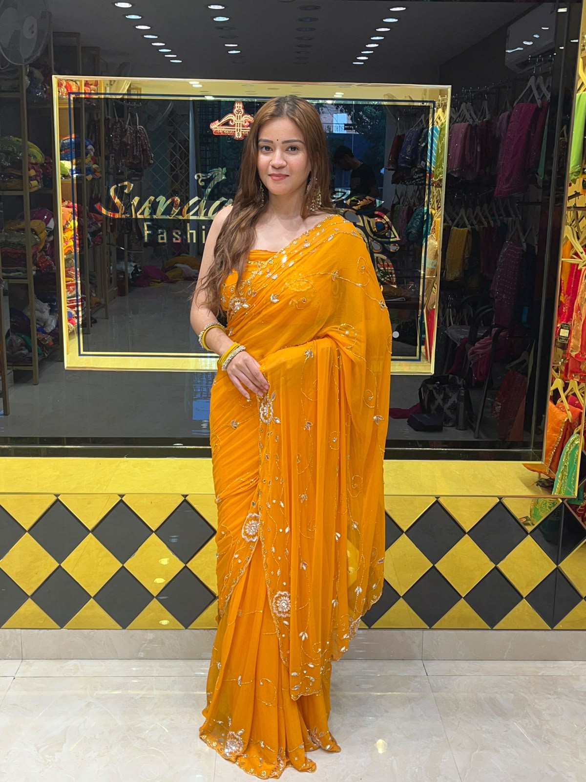 Peral & Katdana Handcrafted Saree (347)
