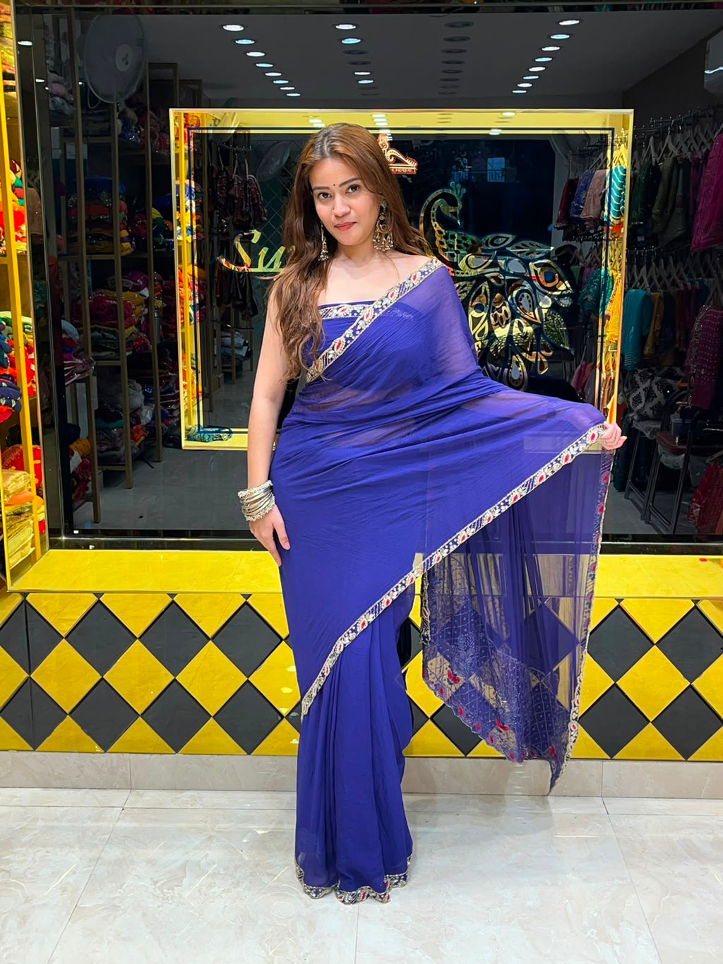 Resham & Katdana Handcrafted Saree (S43)
