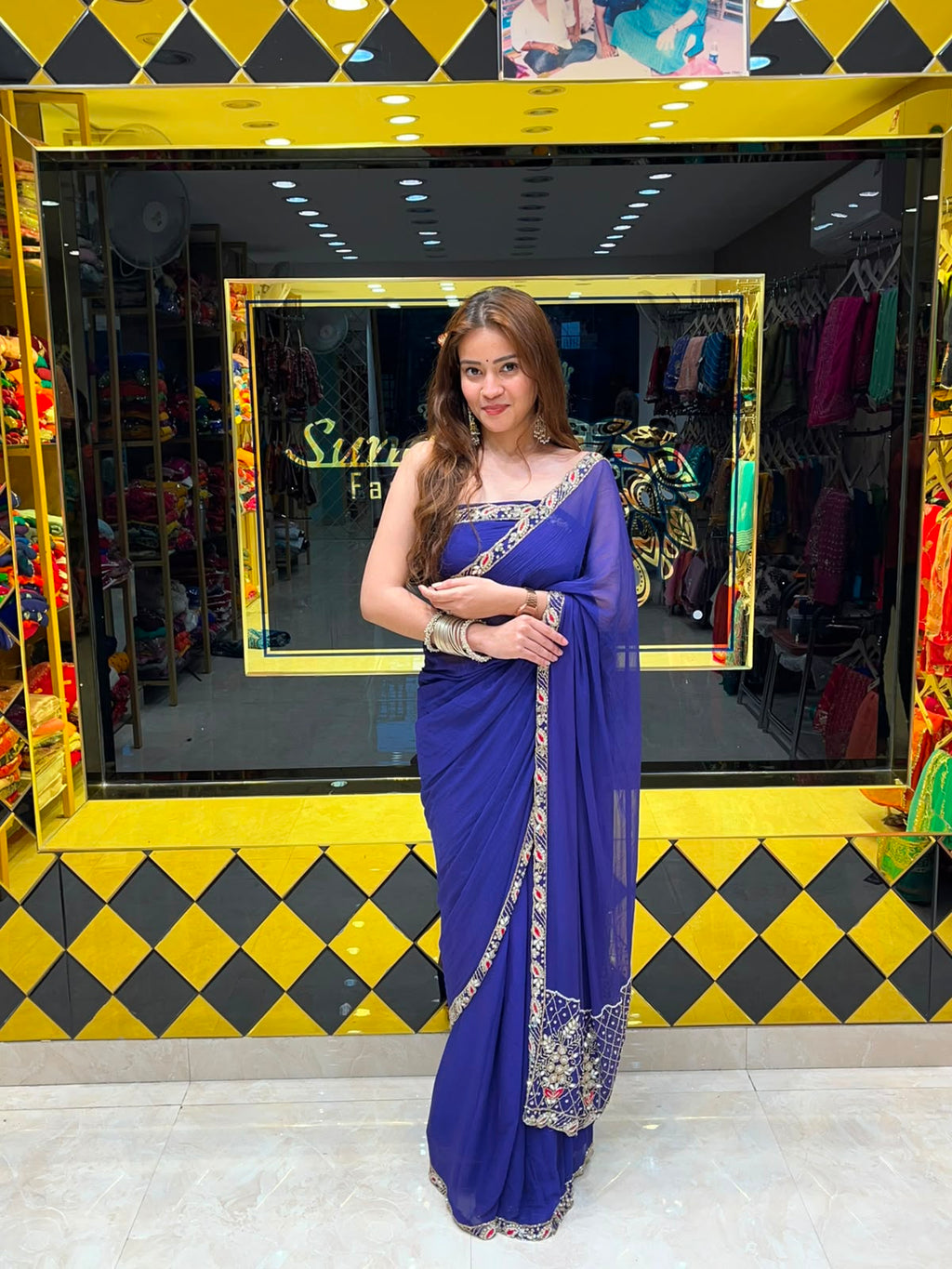 Resham & Katdana Handcrafted Saree (S43)
