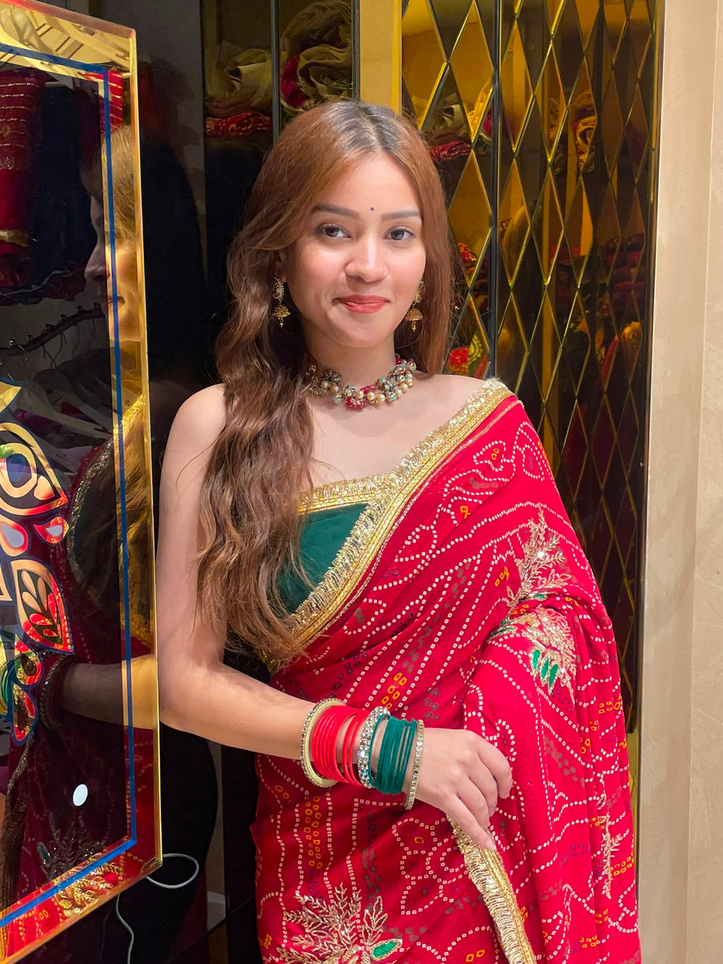 Red Chunari Designer Saree (S47)