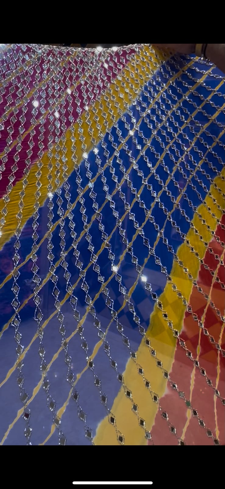 Multicolour Mirror Handcrafted Saree (348)