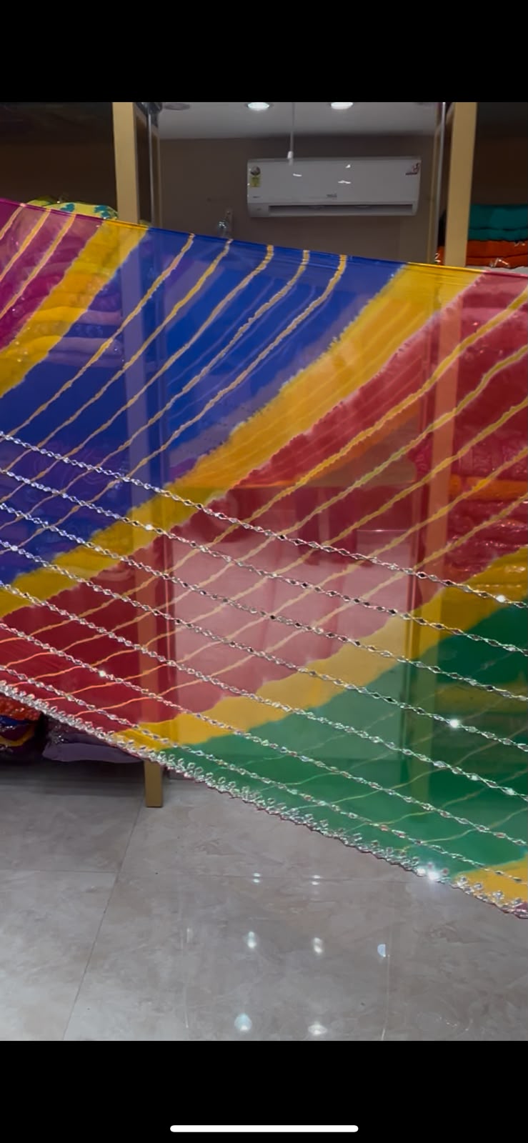 Multicolour Mirror Handcrafted Saree (348)