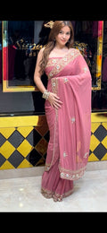 Pure Chiffon Handwork Saree (362)