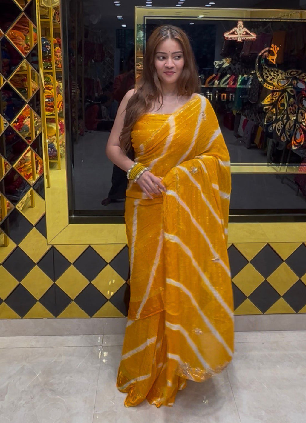 Lehriya Designer Handcrafted Saree (S50)
