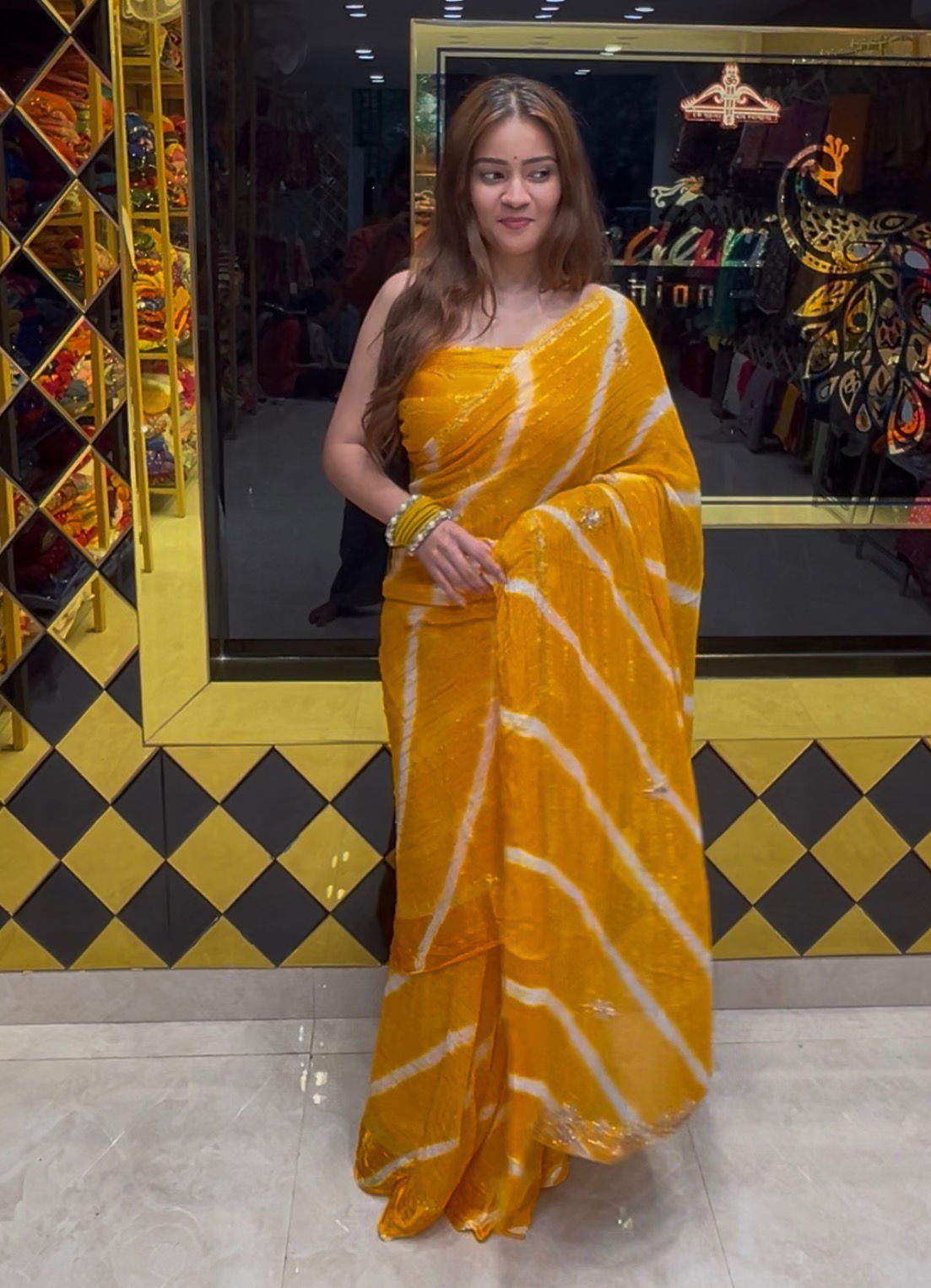 Lehriya Designer Handcrafted Saree (S50)