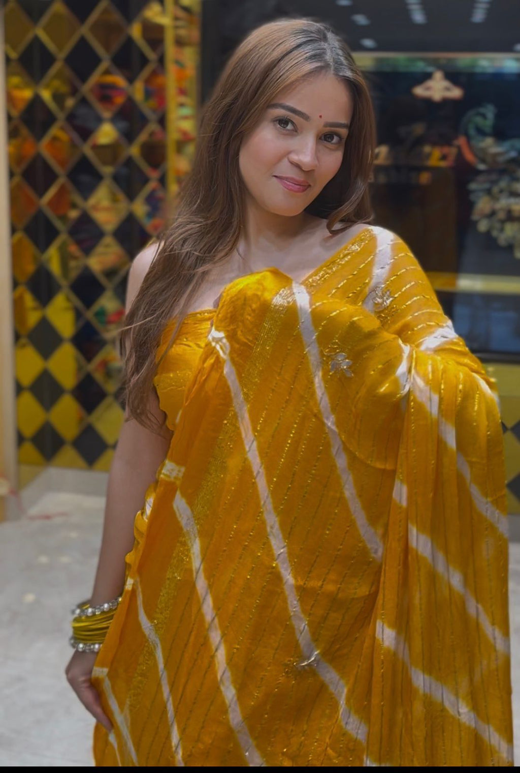 Lehriya Designer Handcrafted Saree (S50)